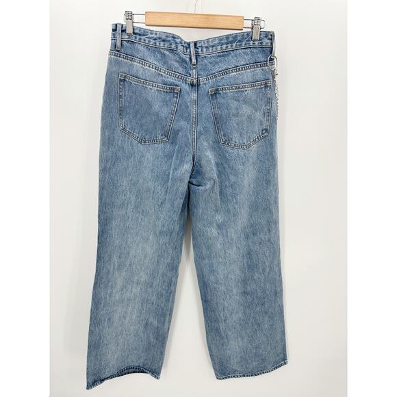 Hot Topic Women Loose Fit Grunge Jeans Size 11 Light Wash Distressed Cotton - Picture 2 of 7